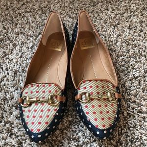 Anthropologie Polka-Dot Loafers, Sz 8